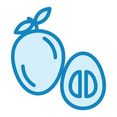 Sapodilla simgesi vektör illüstrasyonu 