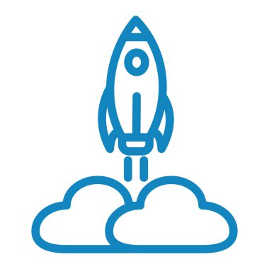 roket ikonu vektör illüstrasyonu