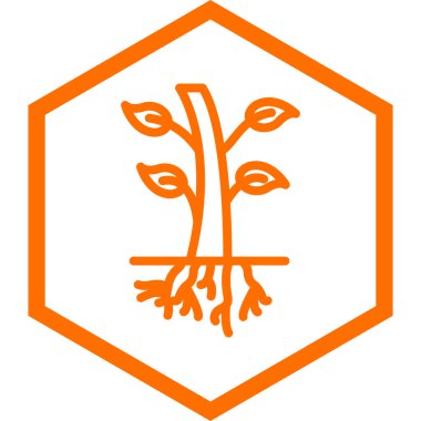 Bir ağaç simgesinin vektör illüstrasyonu