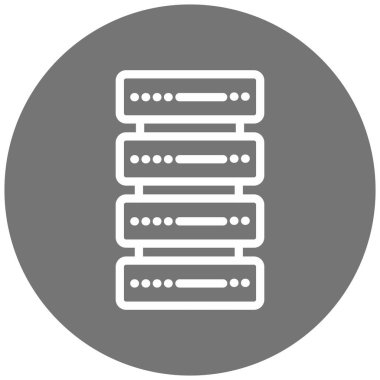 veritabanı vektörü düz simgesi