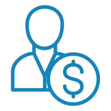 İş adamı simgesi. Düz tasarım stili.