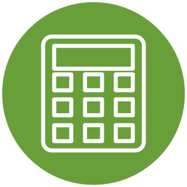 Hesap makinesi. Web simgesi basit illüstrasyon