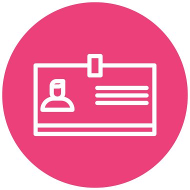 ID kart vektör simgesi modern basit tasarım