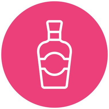 Bir şişe simgesinin vektör illüstrasyonu