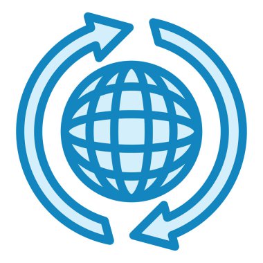 Dünya çapında. Web simgesi basit illüstrasyon 