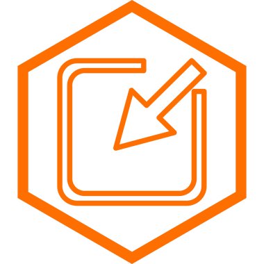 Turuncu ve sarı okun vektör çizimi