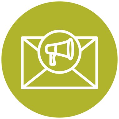 Mesaj var. Web simgesi basit tasarım