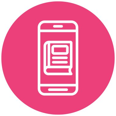 Cep telefonu simgesi, vektör illüstrasyonu