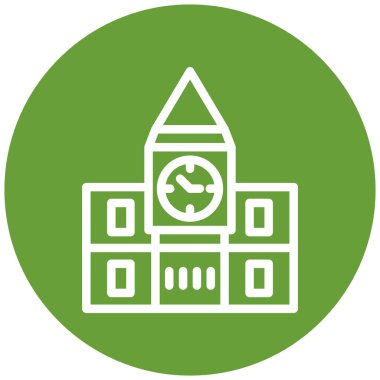 Bina. Web simgesi basit illüstrasyon