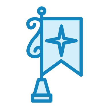 Bayrak simgesinin vektör illüstrasyonu