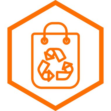 Alışveriş poşeti ikon vektör illüstrasyonu