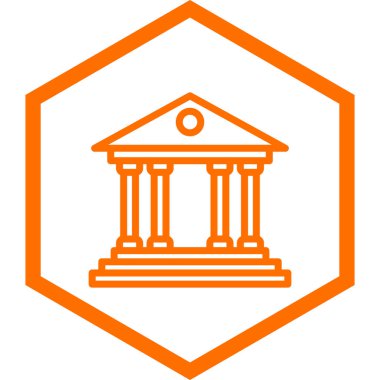 Banka simgesi, vektör illüstrasyonu