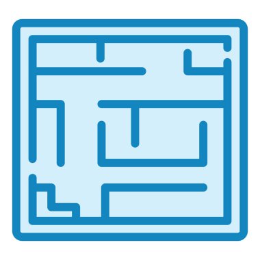 Tahliye planı. Web simgesi basit illüstrasyon 