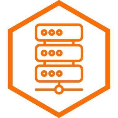 veritabanı. Web simgesi basit illüstrasyon