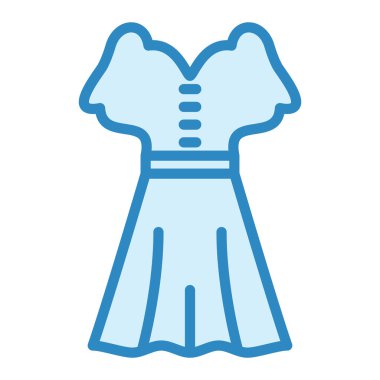 Gelinlik ikonu vektör illüstrasyonu