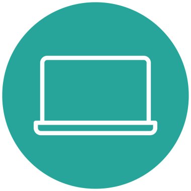 laptop vektör simgesi modern basit illüstrasyon