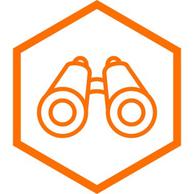 dürbün simgesi. Düz dizayn. vektör illüstrasyonu.