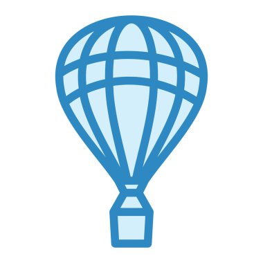 Sıcak hava balonu ikonu. Web için paraşüt vektör çizgisi simgelerinin özeti