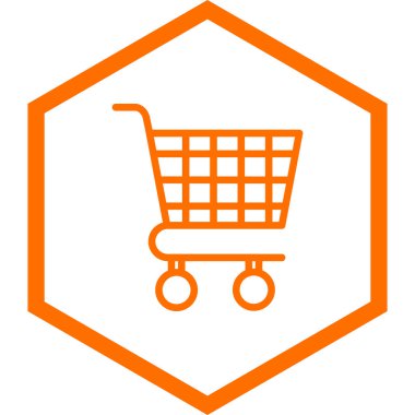 Alışveriş arabası ikonu. vektör illüstrasyonu