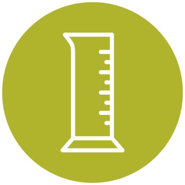 Test tüpü simgesi. Beyaz arkaplanda izole edilmiş web tasarımı için matara vektör simgelerinin basit çizimi