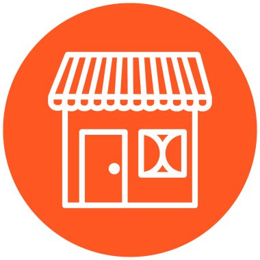 Dükkan. Web simgesi basit illüstrasyon