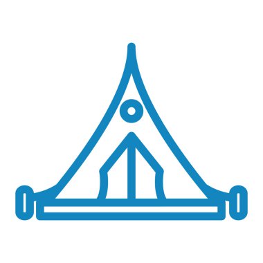 kamp çadırı ikonu vektör illüstrasyonu