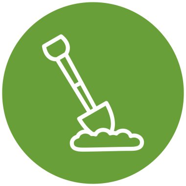 Kürek. Web simgesi basit illüstrasyon