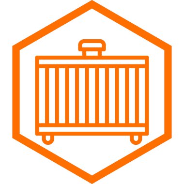 Alışveriş arabası ikon vektör illüstrasyonu