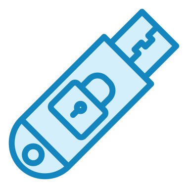 Flash Drive modern simge vektör illüstrasyonunu güvene al