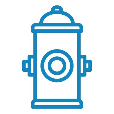 Yangın musluğu simgesi. Web için gaz söndürücü vektör simgelerinin özet çizimi