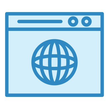 tarayıcı pencere simgesi vektör illüstrasyonu