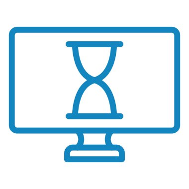 Kum saati. Web simgesi basit illüstrasyon