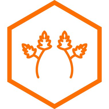 Tek ağaç simgesinin vektör illüstrasyonu