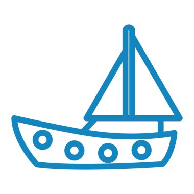 Tekne. Web simgesi basit illüstrasyon