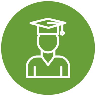 Mezuniyet simgesi soyut grupta izole edildi