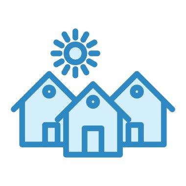 Komşu simgesi vektör illüstrasyonu