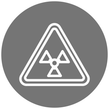 Moda Biçimli Radyasyon Simgesi İzole Arkaplan