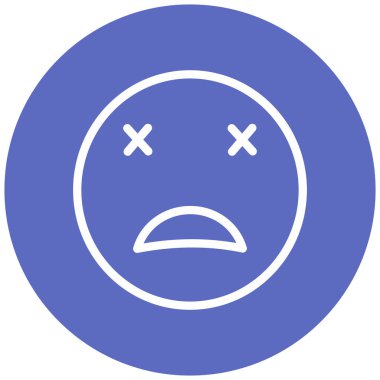 üzgün yüz ifadesi vektör simgesi