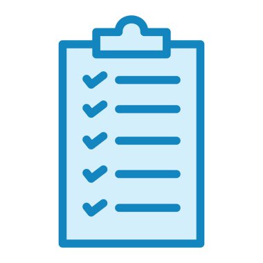 Kontrol listesi. Web simgesi basit tasarım