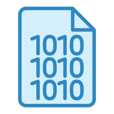 İkili kod simgesinin vektör illüstrasyonu