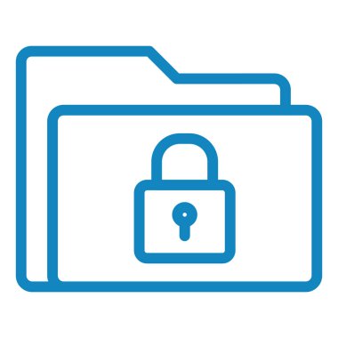 Güvenli dosya. Basit illüstrasyon