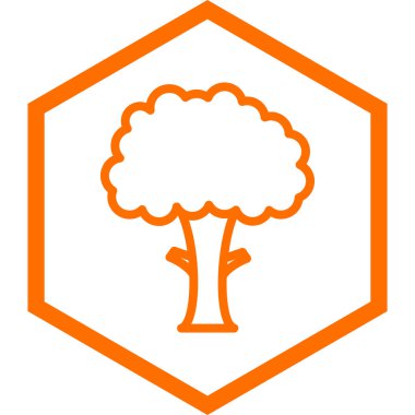 Ağaç simgesinin vektör illüstrasyonu