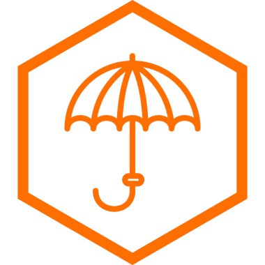 şemsiye simgesi vektör illüstrasyonu