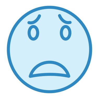 Korkuyorum. Web simgesi basit illüstrasyon