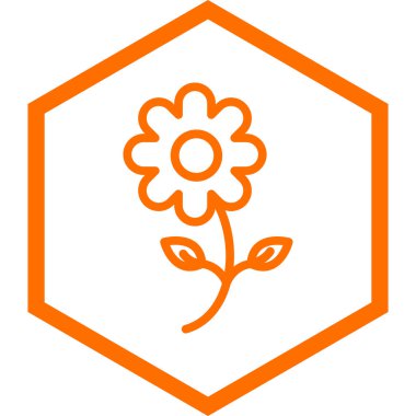 çiçek simgesi vektör illüstrasyonu