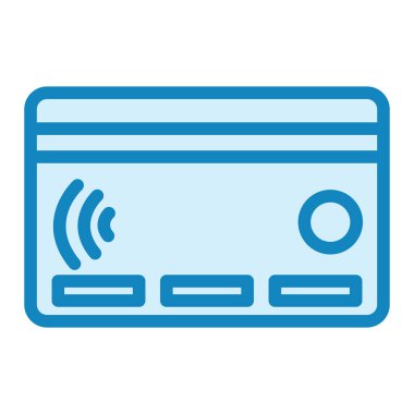 Banka kartı vektör düz renk simgesi