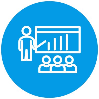 sunum simgesi vektör illüstrasyonu