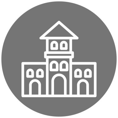 Kiliseye. Web simgesi basit illüstrasyon