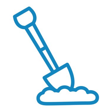 kürek simgesi vektör illüstrasyonu