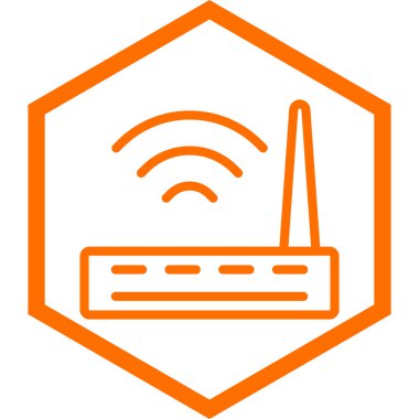 Wi-fi yönlendirici. Basit resimleme